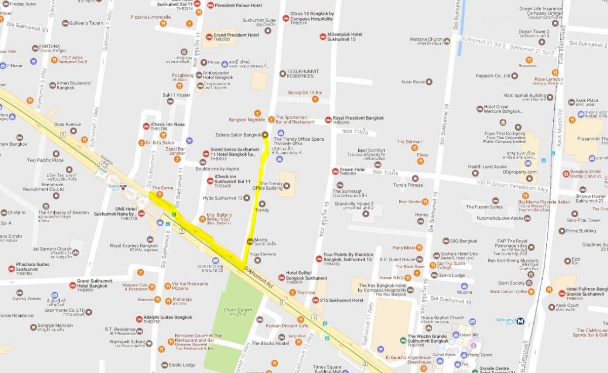 քարտեզ сукхумвит Bangkok