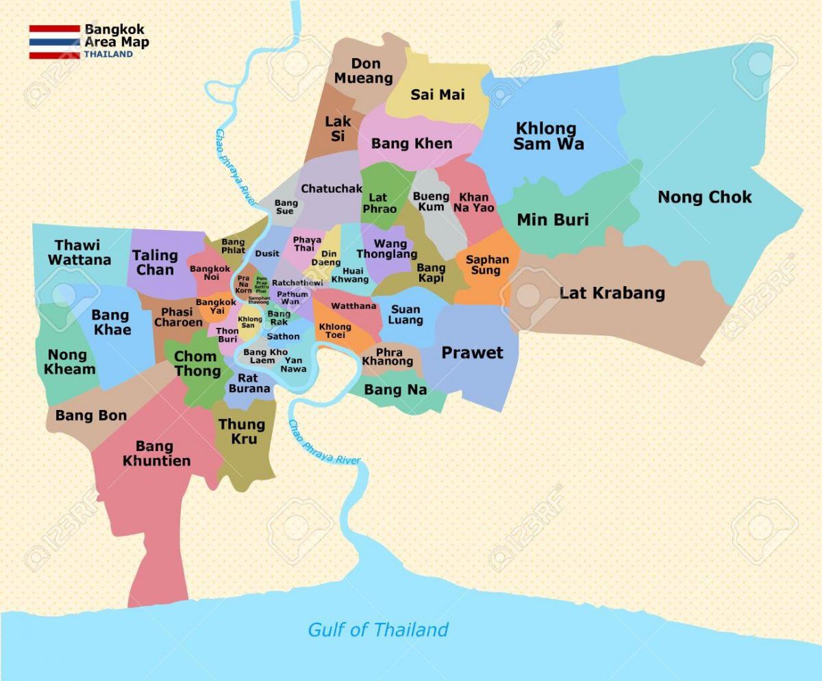 քարտեզ Բանգկոկի տարածքը