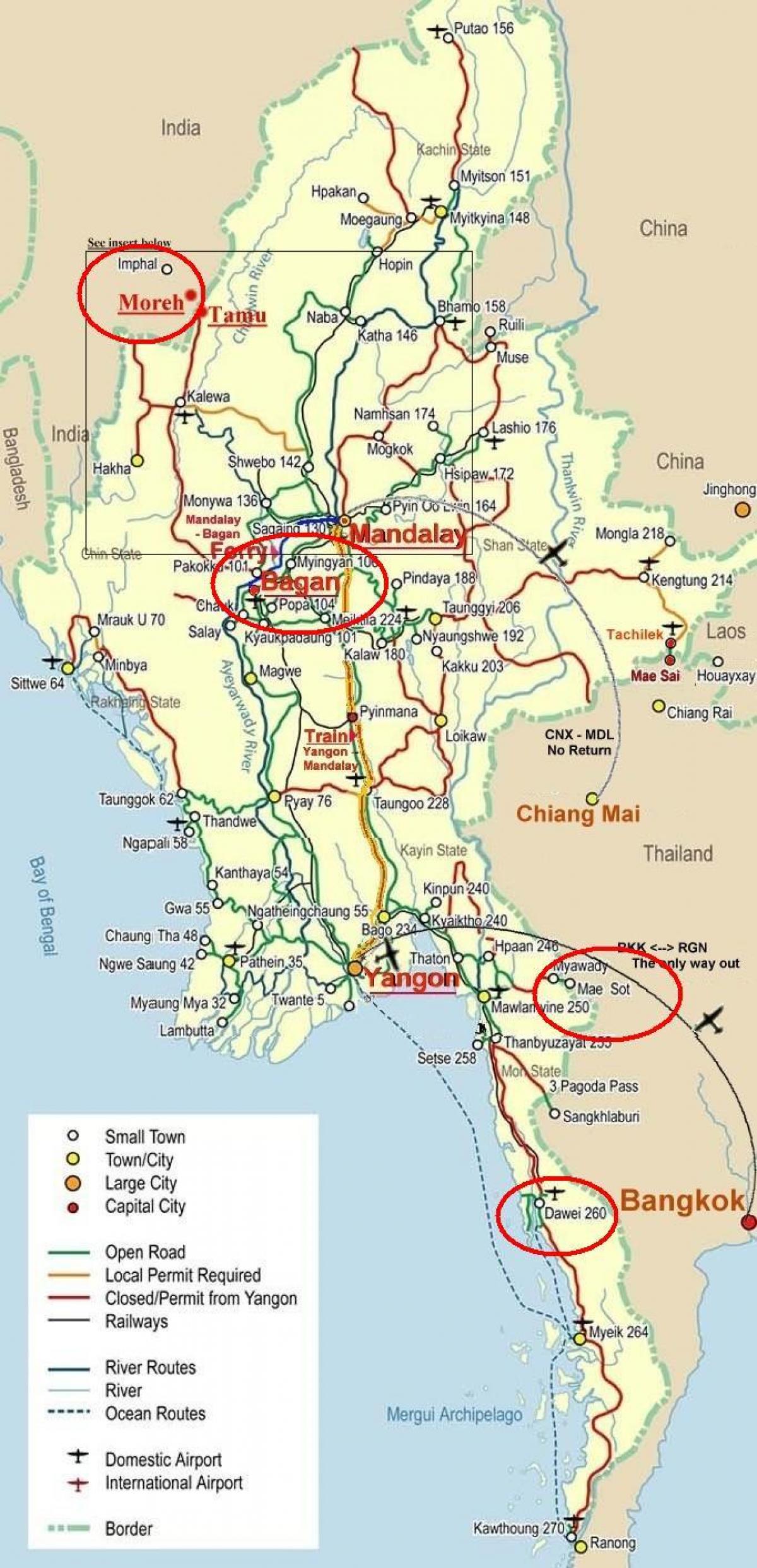 քարտեզ մայրուղու Bangkok 