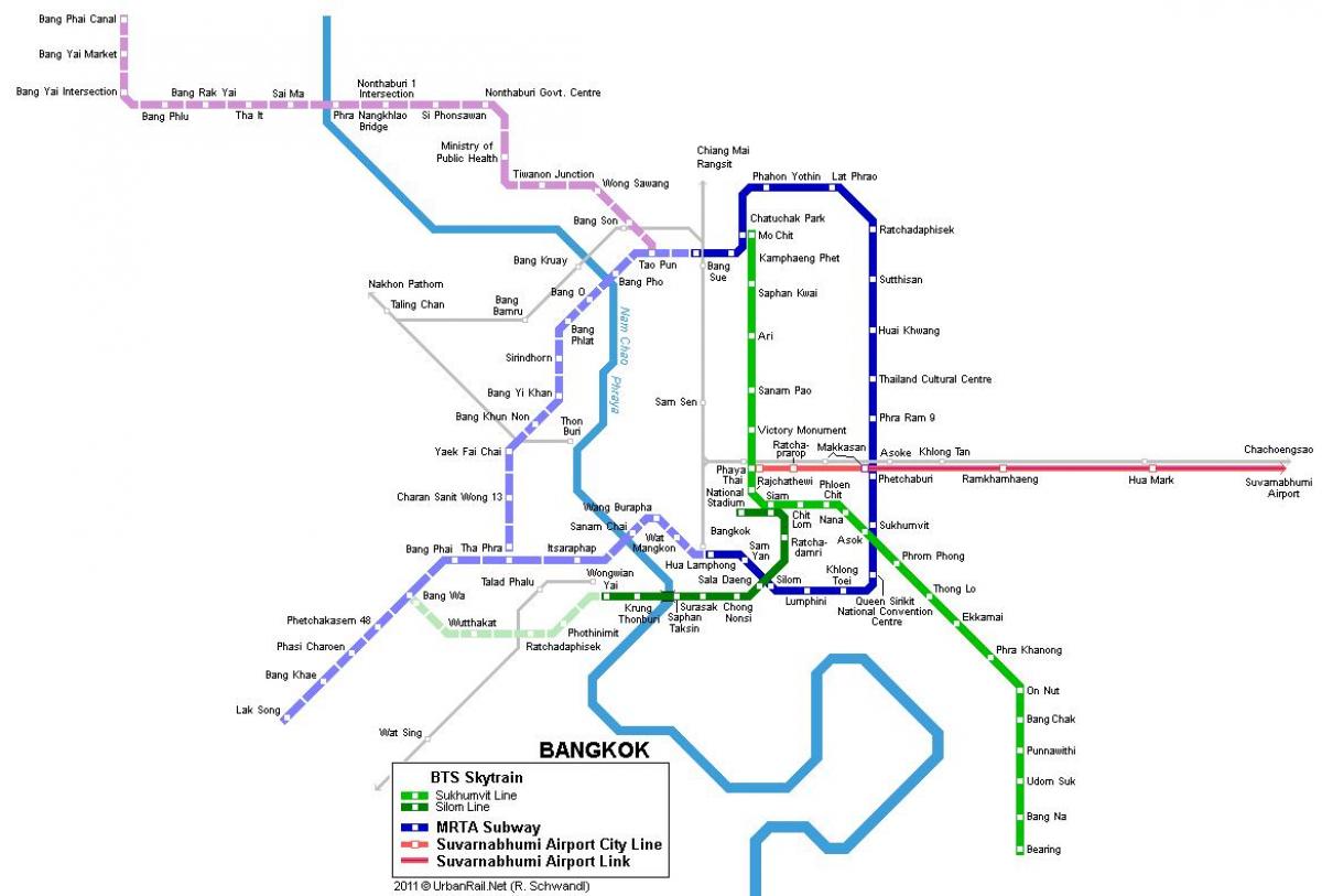 մետրոյի քարտ է Բանգկոկում, Թաիլանդ