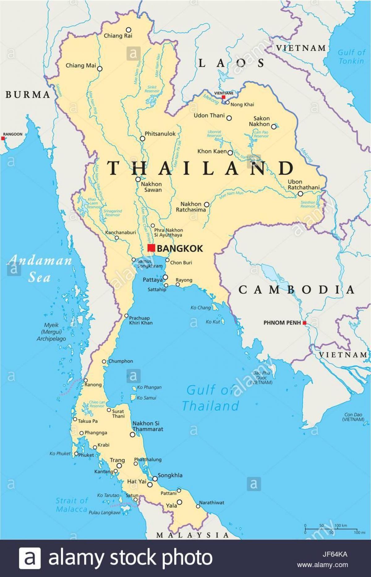 Բանգկոկ, Թայլանդ քարտեզ