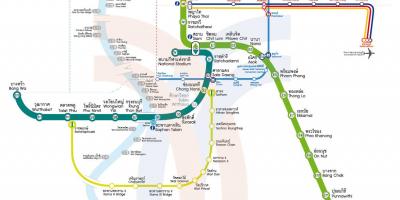 Քարտեզ մետրոյի երթուղու քարտեզի վրա Բանգկոկի
