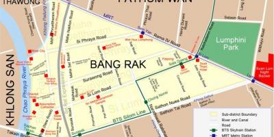 Քարտեզ Բանգկոկի կարմիր լապտերների