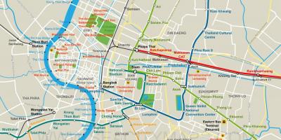 Քարտեզ կենտրոնի քաղաքի Bangkok 
