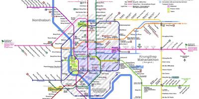 Մետրոյի Bangkok: քարտեզ 2016